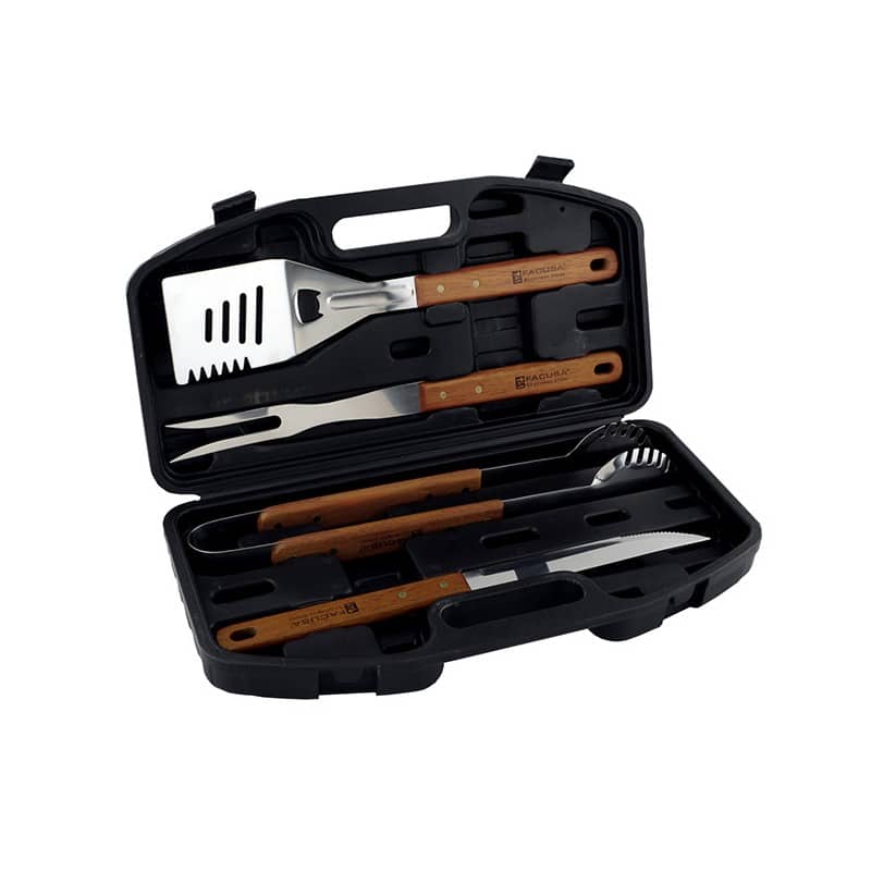Set de Utensilios Facusa Para BBQ de 4 Piezas con Maletin