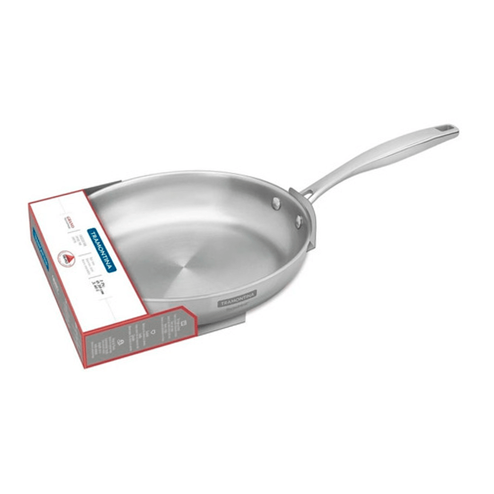 Sartén Tramontina Grano De 30cm En Acero Inoxidable 18/10