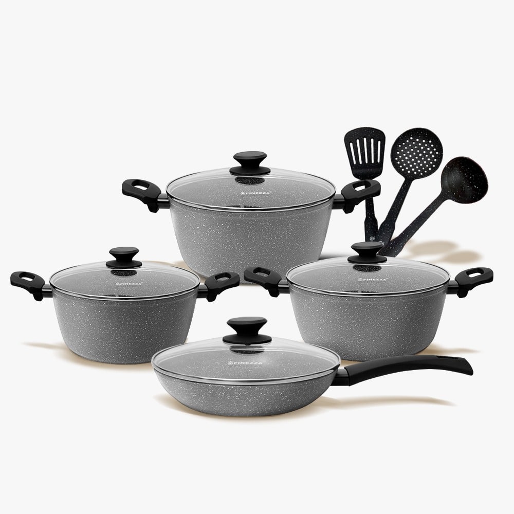 Juego de Ollas Antiadherente Ultragranito Finezza 11 Pcs Fz-x1713m