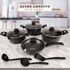 Juego de Ollas Antiadherente Ultragranito Finezza 11 Pcs Fz-x1713m