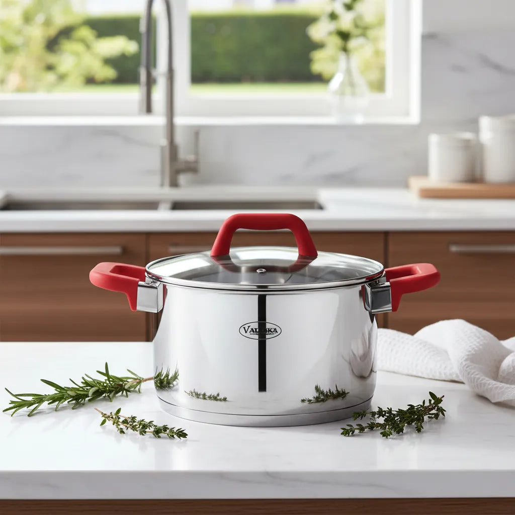 Juego de Ollas En Acero Quirúrgico Valeska de 13 Piezas VL-BOGEN 13JUMBO