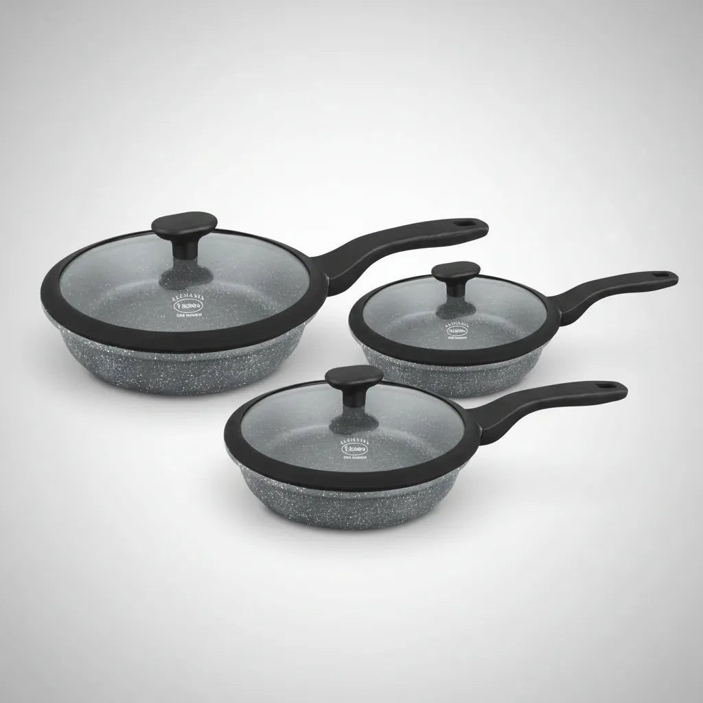 Sartén Valeska En Roca Volcánica Antiadherente 6 Piezas VL-FPSB6