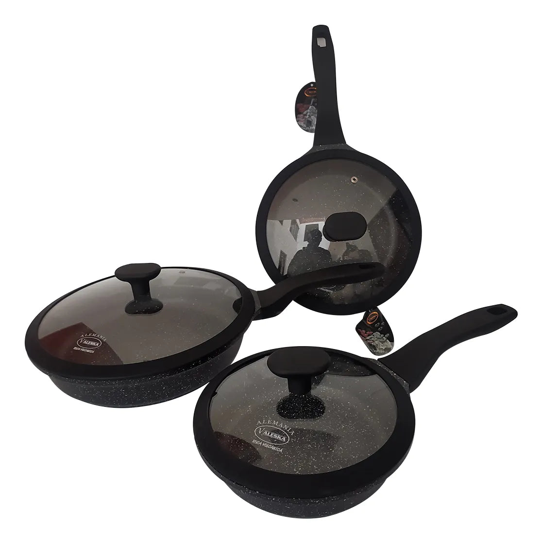 Sartén Valeska En Roca Volcánica Antiadherente 6 Piezas VL-FPSB6