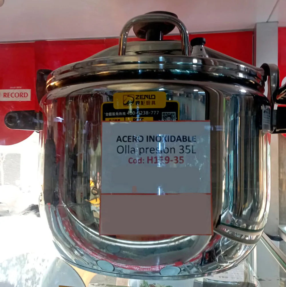 Olla A Presión Zenlo 35 Litros Acero inoxidable de Uso Industrial