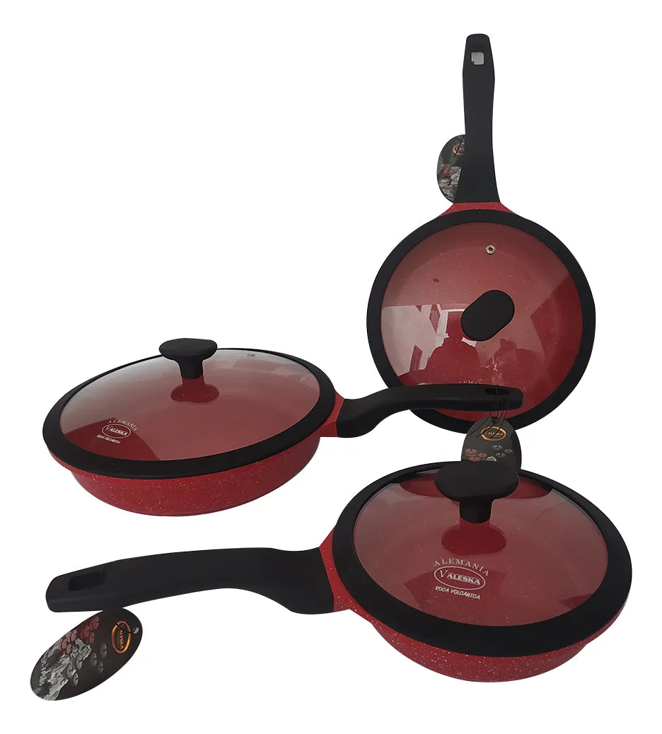 Sartén Valeska En Roca Volcánica Antiadherente 6 Piezas VL-FPSB6
