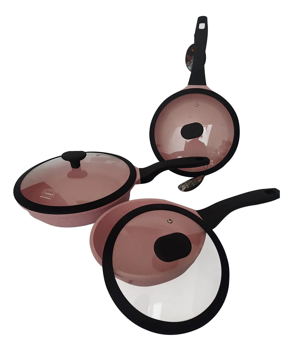 Sartén Valeska En Roca Volcánica Antiadherente 6 Piezas VL-FPSB6