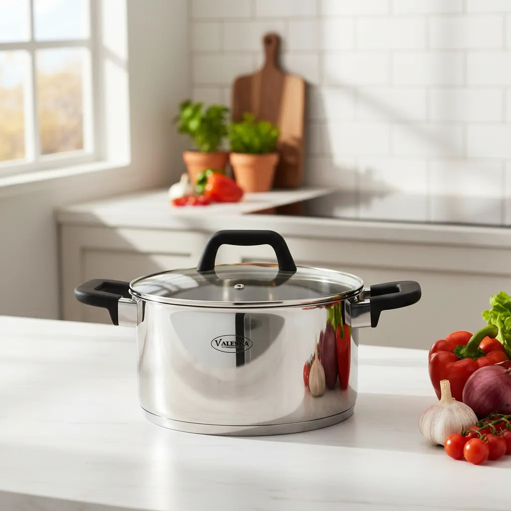 Juego de Ollas En Acero Quirúrgico Valeska de 13 Piezas VL-BOGEN 13JUMBO