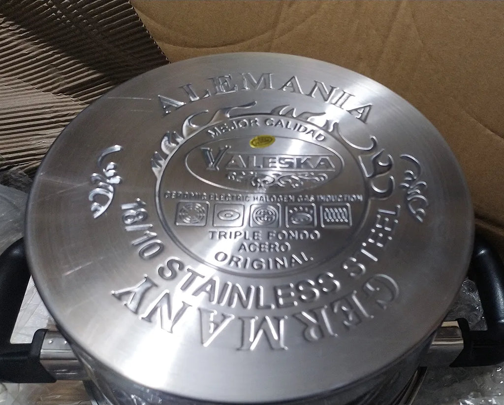 Juego de Ollas En Acero Quirúrgico Valeska de 13 Piezas VL-BOGEN 13JUMBO