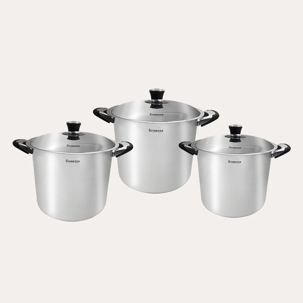 Juego De Ollas Finezza 6 Piezas Acero Inoxidable 18/10  FZ-2016LX