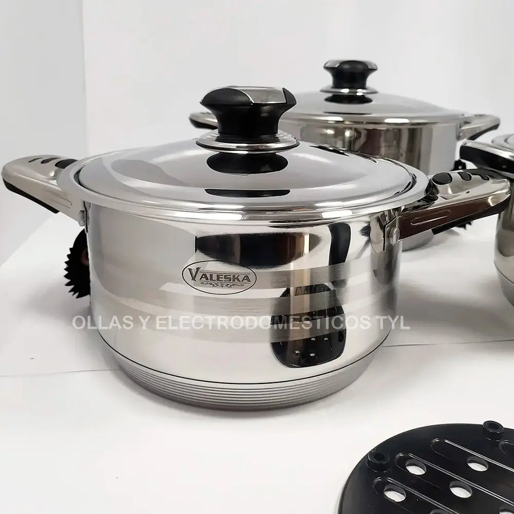 Ollas En Acero Quirúrgico Valeska De 6 Pcs  VL-LUXURY6