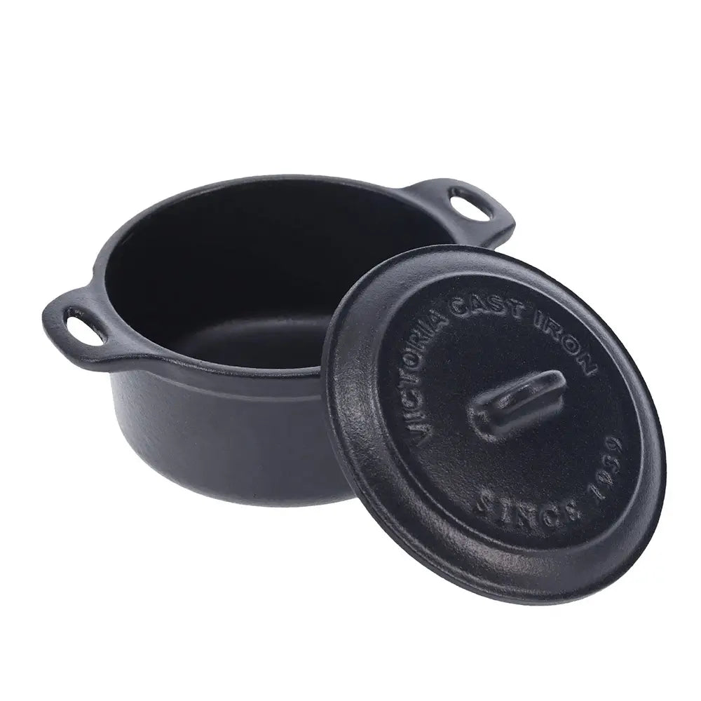 Mini Olla Victoria en Hierro Fundido Esmaltada de 200 ML - 10cm