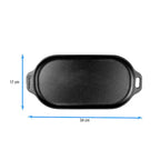 Bandeja/Plancha Ovalada 34×17 Cm Hierro Fundido Victoria Sin Base De Madera