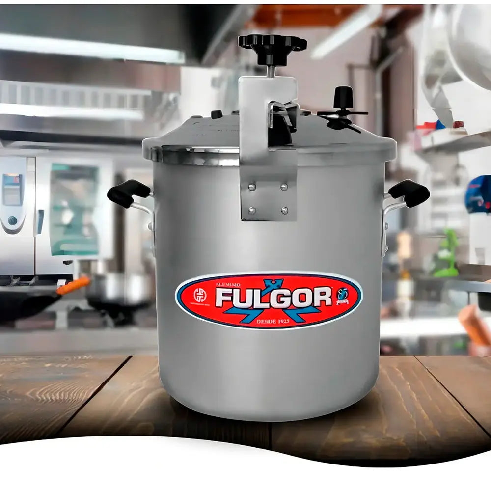 Olla A Presión Fulgor de 30 Litros en Aluminio de Uso Industrial