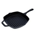 Sartén Grill Victoria en Hierro Fundido Curada de 25x25 cm