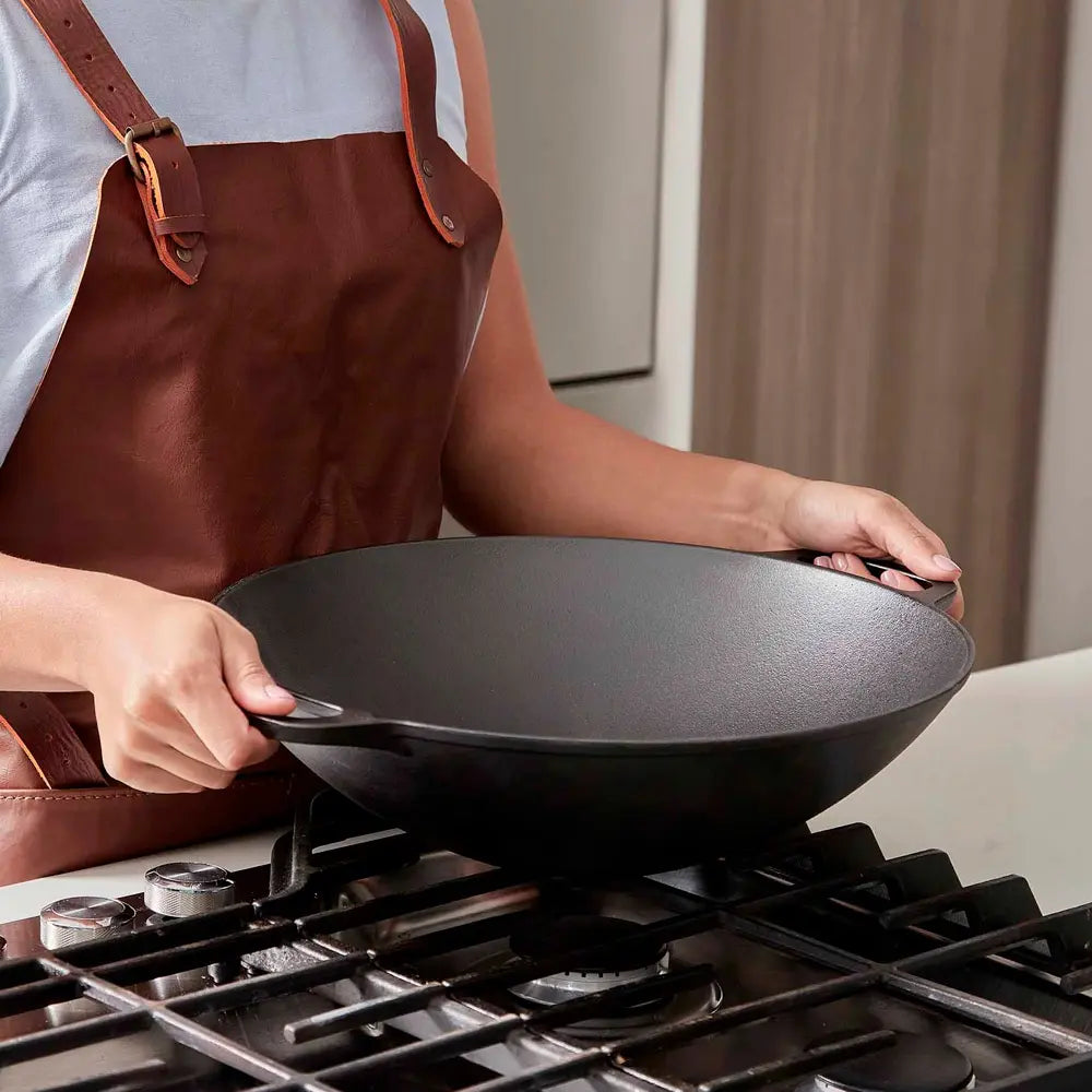 Sartén Wok Esmaltada Victoria en Hierro Fundido 35,5 cm - 5.8L