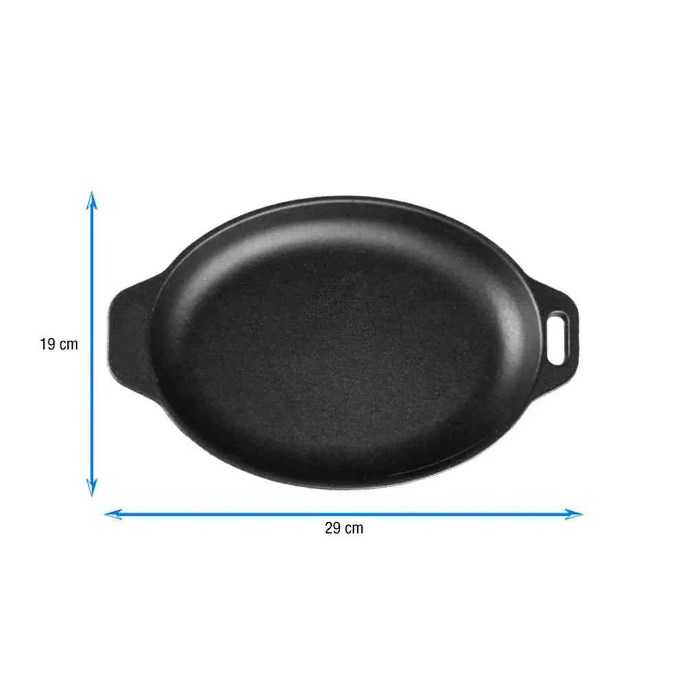 Bandeja Ovalada Hierro Fundido 29 X 19 Cm Victoria Sin Base De Madera