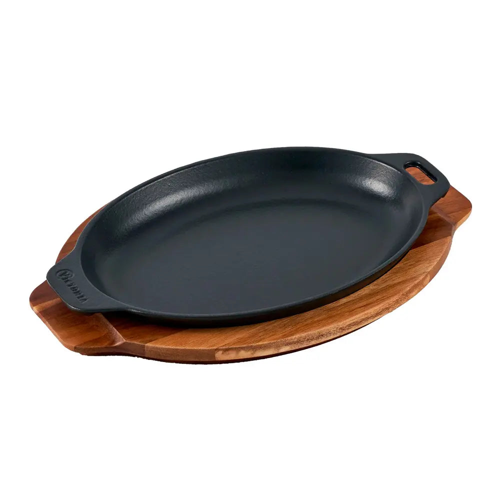 Bandeja Ovalada Hierro Fundido 29 X 19 Cm Victoria Sin Base De Madera